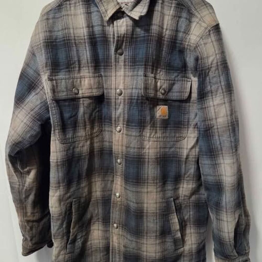 Carhartt Sherpa-Lined Flannel Shirt Jacket - Men's Medium